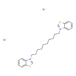 3,3'-(decane-1,10-diyl)bis(benzothiazolium) dibromide结构式