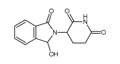 3-(1-hydroxy-3-oxo-1,3-dihydro-isoindol-2-yl)-piperidine-2,6-dione结构式