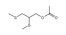 acetic acid-(2,3-bis-methylsulfanyl-propyl ester)结构式