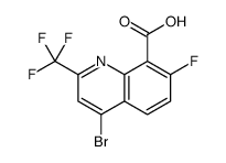 4-bromo-7-fluoro-2-(trifluoromethyl)quinoline-8-carboxylic acid Structure