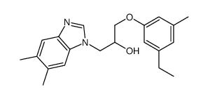 1-(5,6-dimethylbenzimidazol-1-yl)-3-(3-ethyl-5-methylphenoxy)propan-2-ol结构式