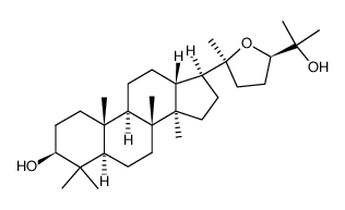 (3β)-20,24-Epoxydammarane-3,25-diol Structure