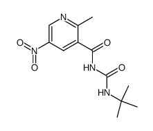 1-tert-Butyl-3-(2-methyl-5-nitro-pyridine-3-carbonyl)-urea Structure