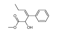 3-Phenyl-2-hydroxy-3-hexensaeure-methylester Structure