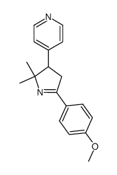 2-(p-Methoxyphenyl)-5,5-dimethyl-4-(4-pyridyl)-1-pyrrolin结构式