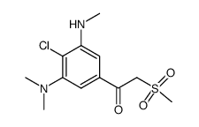 1-(4-Chloro-3-dimethylamino-5-methylamino-phenyl)-2-methanesulfonyl-ethanone结构式