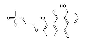 2-(1,8-dihydroxy-9,10-dioxoanthracen-2-yl)oxyethyl methanesulfonate结构式