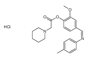 [2-methoxy-4-[(4-methylphenyl)iminomethyl]phenyl] 2-piperidin-1-ylacetate,hydrochloride Structure