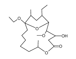13-Ethoxy-16-ethyl-3-hydroxy-2-methoxy-7,14-dimethyl-6,17-dioxa-bicyclo[11.3.1]heptadecan-5-one结构式
