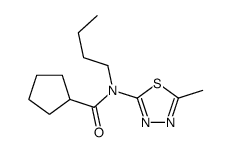 N-butyl-N-(5-methyl-1,3,4-thiadiazol-2-yl)cyclopentanecarboxamide结构式