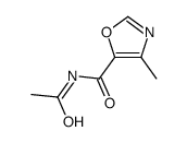 N-acetyl-4-methyl-1,3-oxazole-5-carboxamide结构式