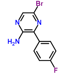 5-bromo-3-(4-fluorophenyl)pyrazin-2-amine Structure