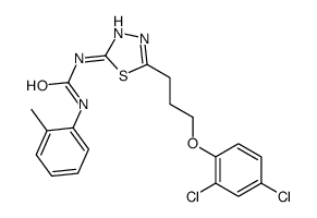 1-[5-[3-(2,4-dichlorophenoxy)propyl]-1,3,4-thiadiazol-2-yl]-3-(2-methylphenyl)urea Structure