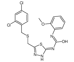 1-[5-[(2,4-dichlorophenyl)methylsulfanylmethyl]-1,3,4-thiadiazol-2-yl]-3-(2-methoxyphenyl)urea结构式