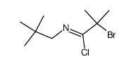 2-Brom-N-(2,2-dimethylpropyl)-2-methylpropanimidoylchlorid Structure