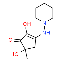 2,5-Dihydroxy-5-methyl-3-piperidinoamino-2-cyclopenten-1-one Structure