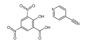 2-hydroxy-3,5-dinitrobenzoic acid,pyridine-4-carbonitrile Structure