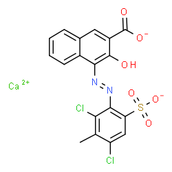 calcium 4-[(2,4-dichloro-3-methyl-6-sulphonatophenyl)azo]-3-hydroxy-2-naphthoate structure