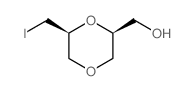 1,4-Dioxane-2-methanol,6-(iodomethyl)-, cis- (9CI) structure