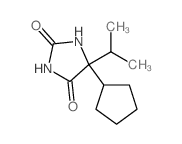 2,4-Imidazolidinedione,5-cyclopentyl-5-(1-methylethyl)-结构式