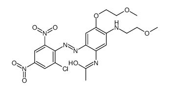 N-[2-[(2-chloro-4,6-dinitrophenyl)azo]-4-(2-methoxyethoxy)-5-[(2-methoxyethyl)amino]phenyl]acetamide Structure