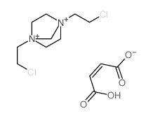 2-Butenedioic acid, (Z)-, ion(1-), 1,4-bis(2-chloroethyl)-1,4-diazoniabicyclo(2.2.1)heptane (2:1) (9CI)结构式