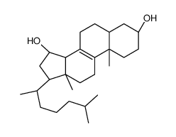 cholest-8-ene-3,15-diol structure