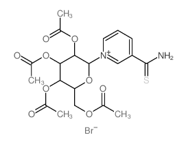 [3,4,5-triacetyloxy-6-(5-carbamothioylpyridin-1-yl)oxan-2-yl]methyl acetate结构式
