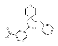 Morpholinium,4-[2-(3-nitrophenyl)-2-oxoethyl]-4-(2-phenylethyl)-, bromide (1:1)结构式