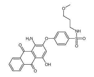 4-[(1-amino-9,10-dihydro-4-hydroxy-9,10-dioxo-2-anthryl)oxy]-N-(3-methoxypropyl)benzenesulphonamide结构式