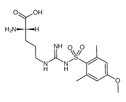 Nw-((4-methoxy-2,6-dimethylphenyl)sulfonyl)-L-arginine结构式