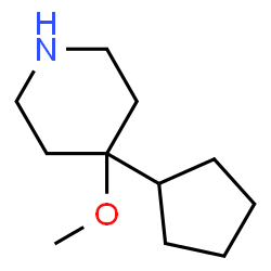 Piperidine, 4-cyclopentyl-4-methoxy- (9CI) structure