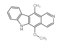 5-methoxy-11-methyl-6H-pyrido[4,3-b]carbazole结构式