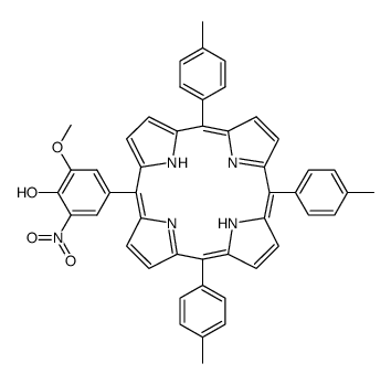5-(4-hydroxy-3-methoxy-5-nitrophenyl)-10,15,20-tri-p-tolylporphyrin Structure