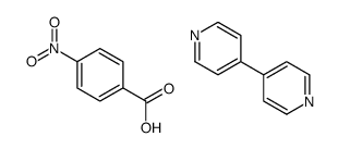 4-nitrobenzoic acid,4-pyridin-4-ylpyridine Structure