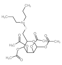 [2,3,5-triacetyloxy-6-(dipropylarsanylsulfanylmethyl)oxan-4-yl] acetate结构式