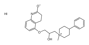 5-[2-hydroxy-3-(1-methyl-4-phenylpiperidin-1-ium-1-yl)propoxy]-3,4-dihydro-1H-quinolin-2-one,iodide Structure