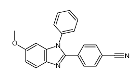 4-(6-methoxy-1-phenylbenzimidazol-2-yl)benzonitrile Structure