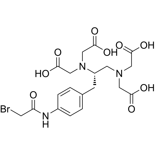 (S)-1-(对溴乙酰氨基苄基)乙二胺四乙酸结构式