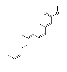 methyl 2E,4Z,6Z-3,7,11-trimethyldideca-2,4,6,10-tetraenoate Structure