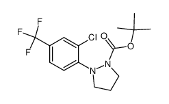 2-(2-chloro-4-trifluoromethyl-phenyl)-pyrazolidine-1-carboxylic acid tert-butyl ester结构式