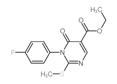 ethyl 1-(4-fluorophenyl)-2-methylsulfanyl-6-oxo-pyrimidine-5-carboxylate Structure