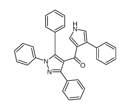 (4-phenyl-1H-pyrrol-3-yl)-(1,3,5-triphenylpyrazol-4-yl)methanone Structure