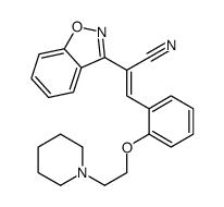 2-(1,2-benzoxazol-3-yl)-3-[2-(2-piperidin-1-ylethoxy)phenyl]prop-2-enenitrile结构式