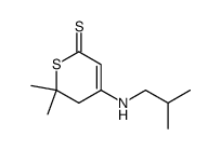 4-(isobutylamino)-6,6-dimethyl-5,6-dihydro-2H-thiopyran-2-thione结构式