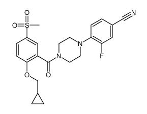 4-[4-[2-(Cyclopropylmethoxy)-5-methylsulfonylbenzoyl]piperazin-1-yl]-3-fluorobenzonitrile picture