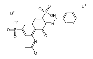 dilithium,(3Z)-5-acetamido-4-oxo-3-(phenylhydrazinylidene)naphthalene-2,7-disulfonate Structure