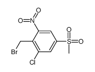 2-(BROMOMETHYL)-1-CHLORO-5-(METHYLSULFONYL)-3-NITROBENZENE structure