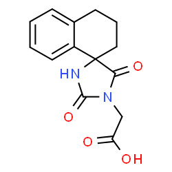 (2,5-Dioxo-3',4'-dihydro-1H,2'H-spiro[imidazolidine-4,1'-naphthalen]-1-yl)acetic acid structure