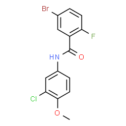 5-bromo-N-(3-chloro-4-methoxyphenyl)-2-fluorobenzamide结构式